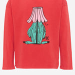 T-SHIRT A MANICHE LUNGHE IN COTONE CON STAMPA B226AC014 RED BOBO CHOSES KIDS 