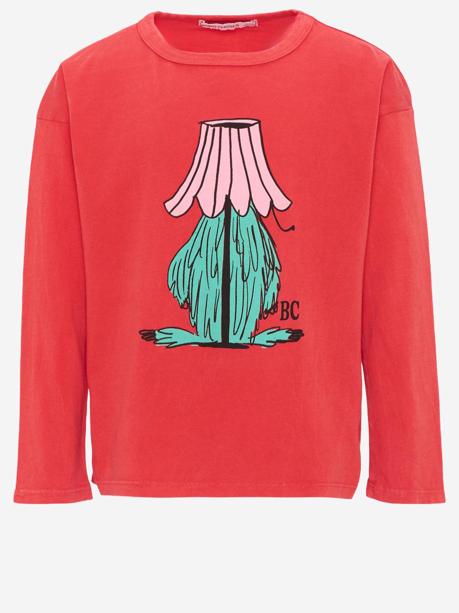 T-SHIRT A MANICHE LUNGHE IN COTONE CON STAMPA B226AC014 RED BOBO CHOSES KIDS 