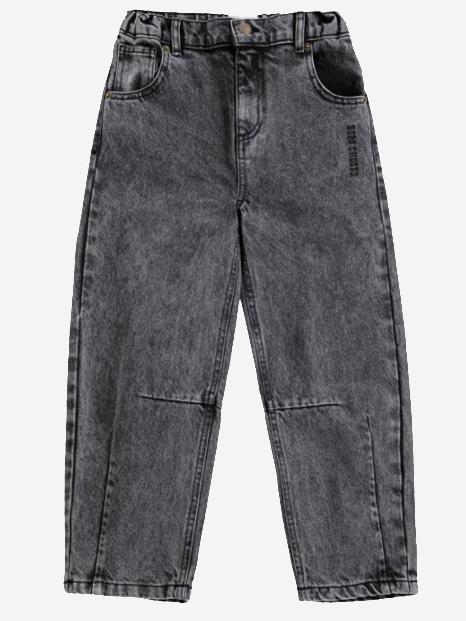 JEANS IN COTONE CON LOGO B226AC074 BLACK BOBO CHOSES KIDS 