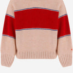 FELPA IN MISTO ACRILICO CON RIGA A CONTRASTO B226AC089 LIGHTPINK BOBO CHOSES KIDS 