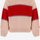 FELPA IN MISTO ACRILICO CON RIGA A CONTRASTO B226AC089 LIGHTPINK BOBO CHOSES KIDS 