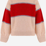 FELPA IN MISTO ACRILICO CON RIGA A CONTRASTO B226AC089 LIGHTPINK BOBO CHOSES KIDS 