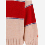 FELPA IN MISTO ACRILICO CON RIGA A CONTRASTO B226AC089 LIGHTPINK BOBO CHOSES KIDS 