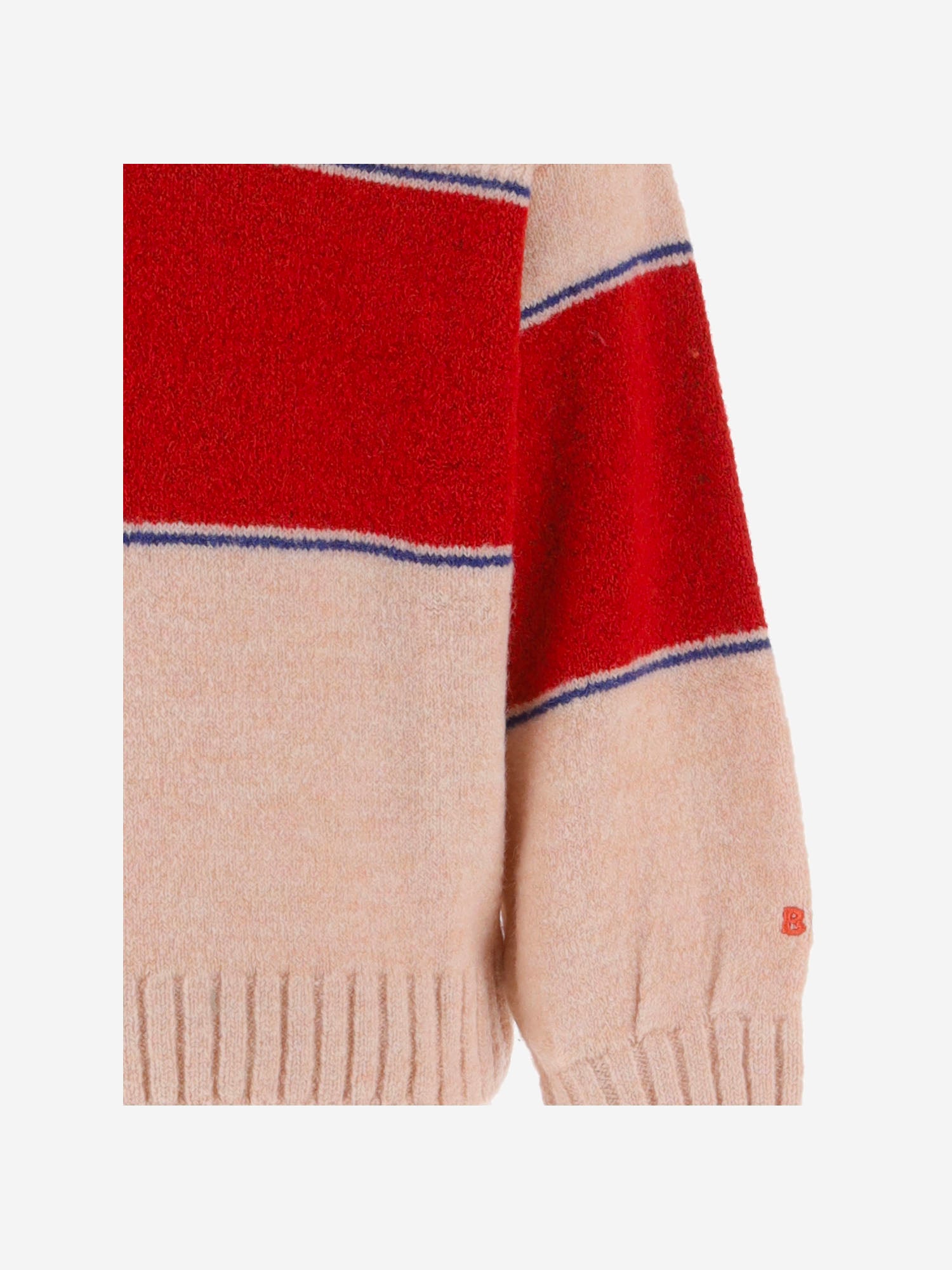 FELPA IN MISTO ACRILICO CON RIGA A CONTRASTO B226AC089 LIGHTPINK BOBO CHOSES KIDS 