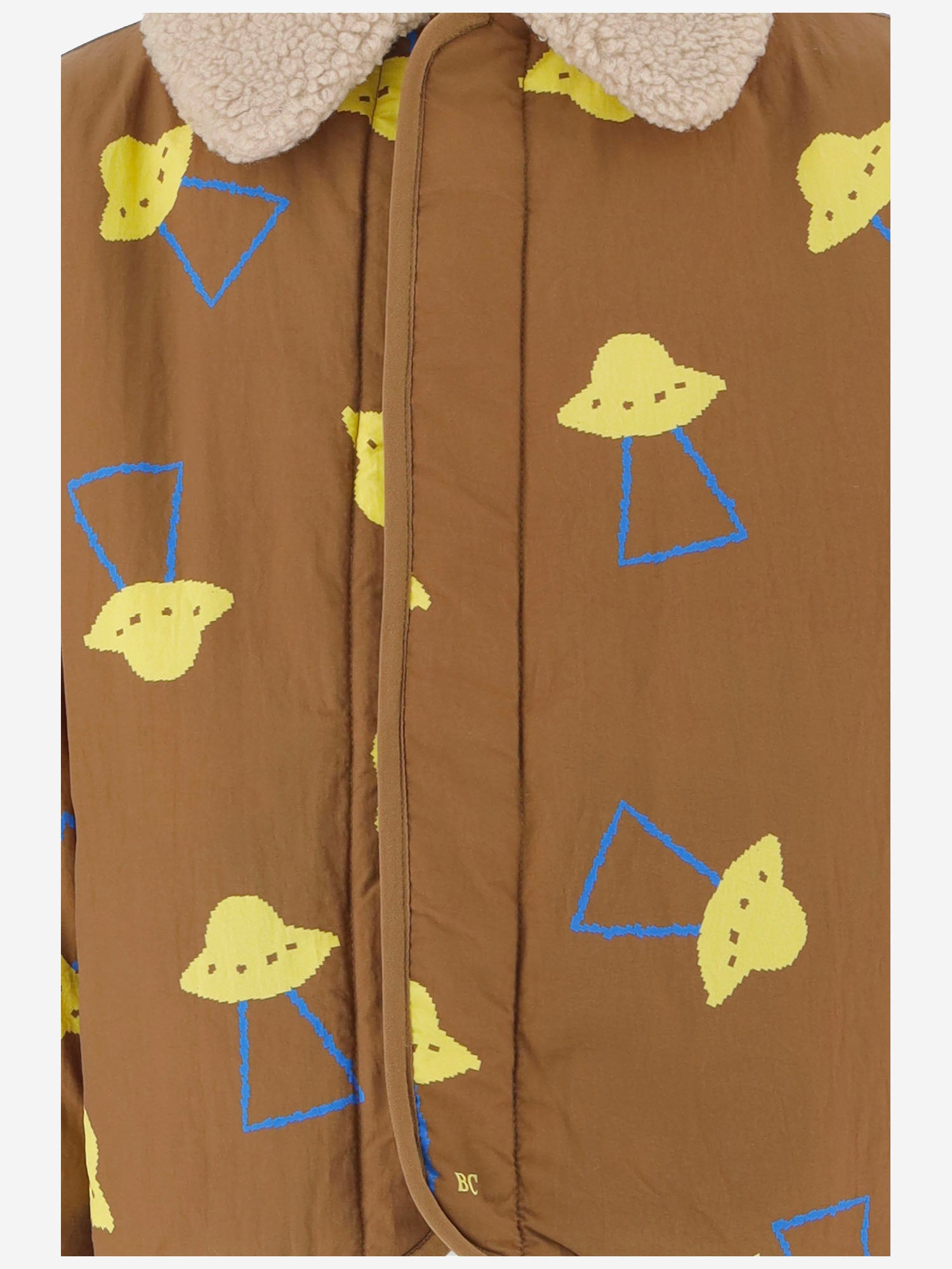 GIUBBOTTO CON STAMPA UFO IN NYLON B226AC098 BROWN BOBO CHOSES KIDS 
