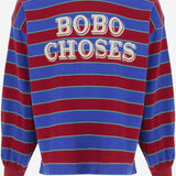 T-SHIRT A MANICHE LUNGHE IN COTONE CON LOGO B226AC110 MULTICOLOR BOBO CHOSES KIDS 