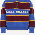 MAGLIA IN COTONE CON MOTIVO A RIGHE B226AC116 MULTICOLOR BOBO CHOSES KIDS 