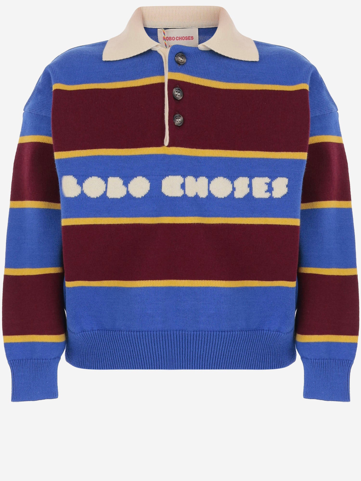 MAGLIA IN COTONE CON MOTIVO A RIGHE B226AC116 MULTICOLOR BOBO CHOSES KIDS 