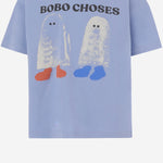T-SHIRT IN COTONE CON STAMPA LOGO B226AC141 LIGHTBLUE BOBO CHOSES KIDS 