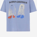 T-SHIRT IN COTONE CON STAMPA LOGO B226AC141 LIGHTBLUE BOBO CHOSES KIDS 