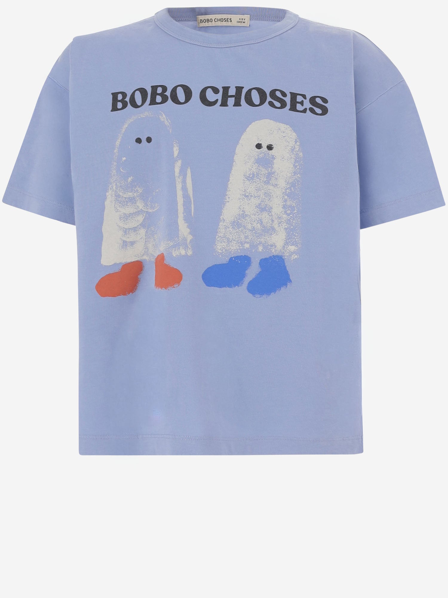 T-SHIRT IN COTONE CON STAMPA LOGO B226AC141 LIGHTBLUE BOBO CHOSES KIDS 