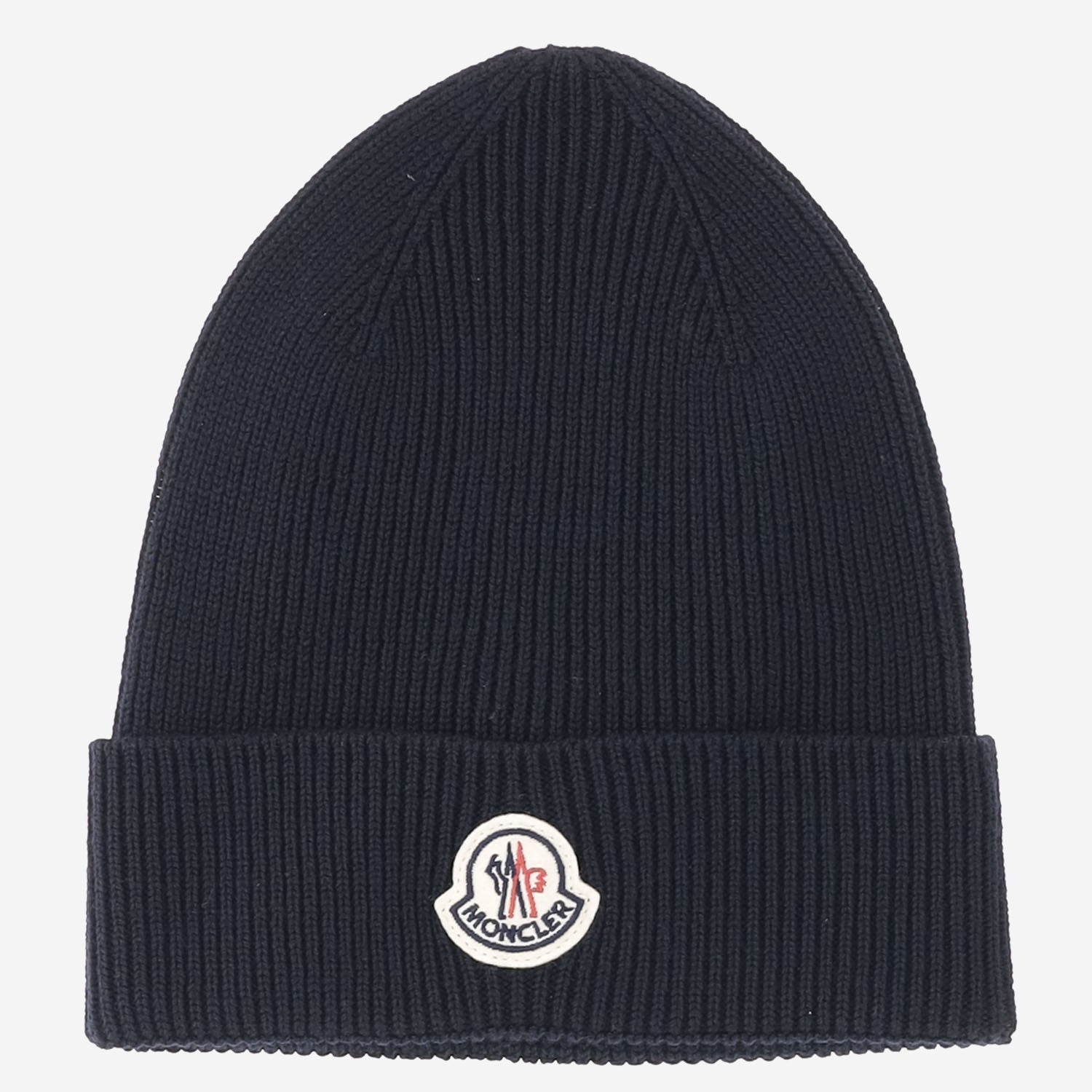 BEANIE IN LANA CON LOGO 3B70500 A9342742 MONCLER 