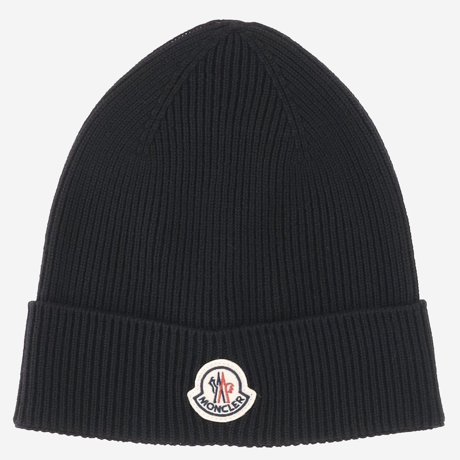 BEANIE IN LANA CON LOGO 3B70500 A9342999 MONCLER 