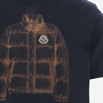 T-shirt in cotone con stampa piumino 8C00002 89B8U742 MONCLER 