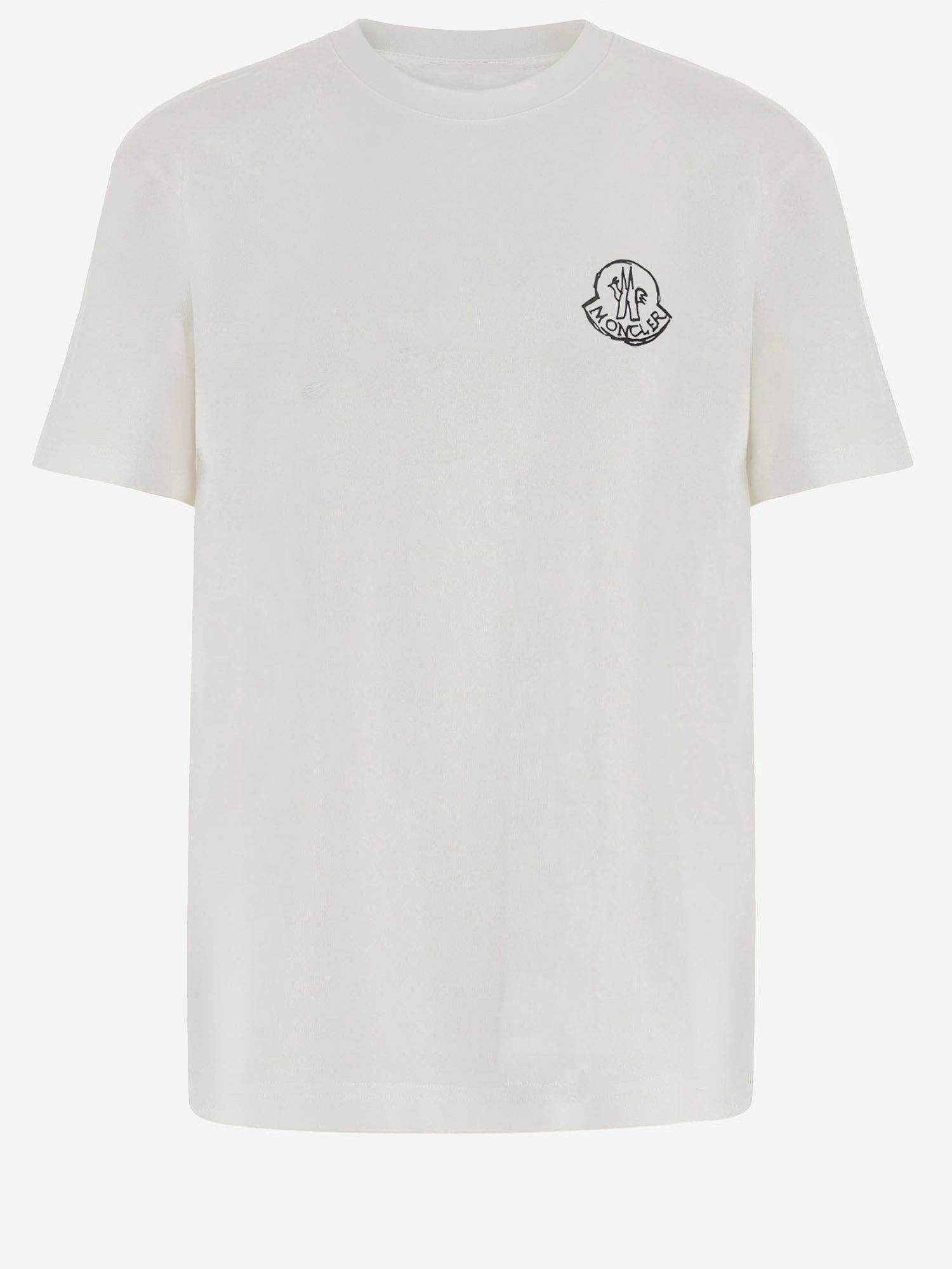 T-SHIRT IN COTONE CON LOGO 8C00025 89AUG00A MONCLER 