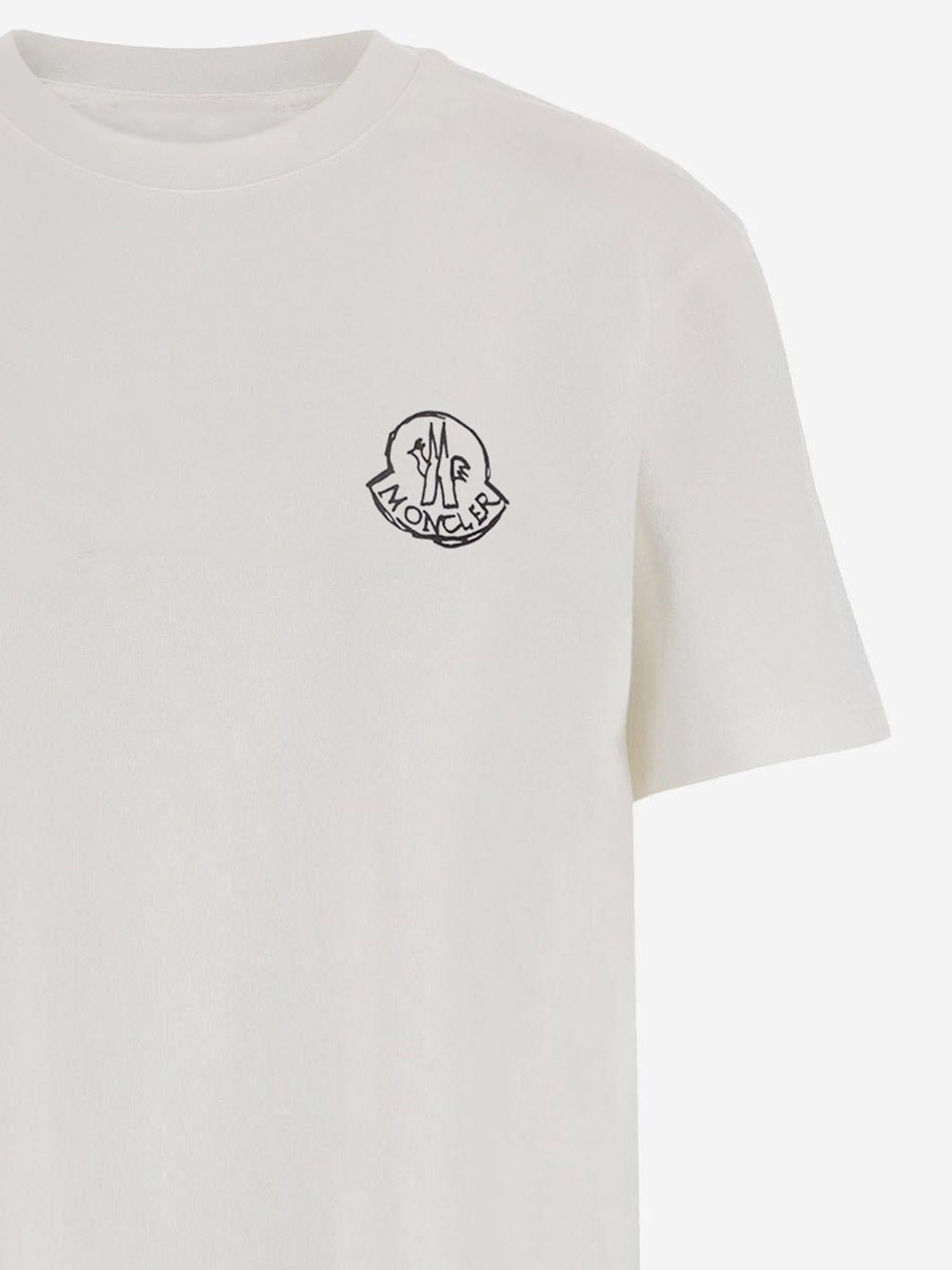 T-SHIRT IN COTONE CON LOGO 8C00025 89AUG00A MONCLER 