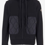 FELPA IN MISTO COTONE CON DETTAGLI IN NYLON 8G00043 89B3P999 MONCLER 