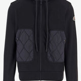 FELPA IN MISTO COTONE CON DETTAGLI IN NYLON 8G00043 89B3P999 MONCLER 
