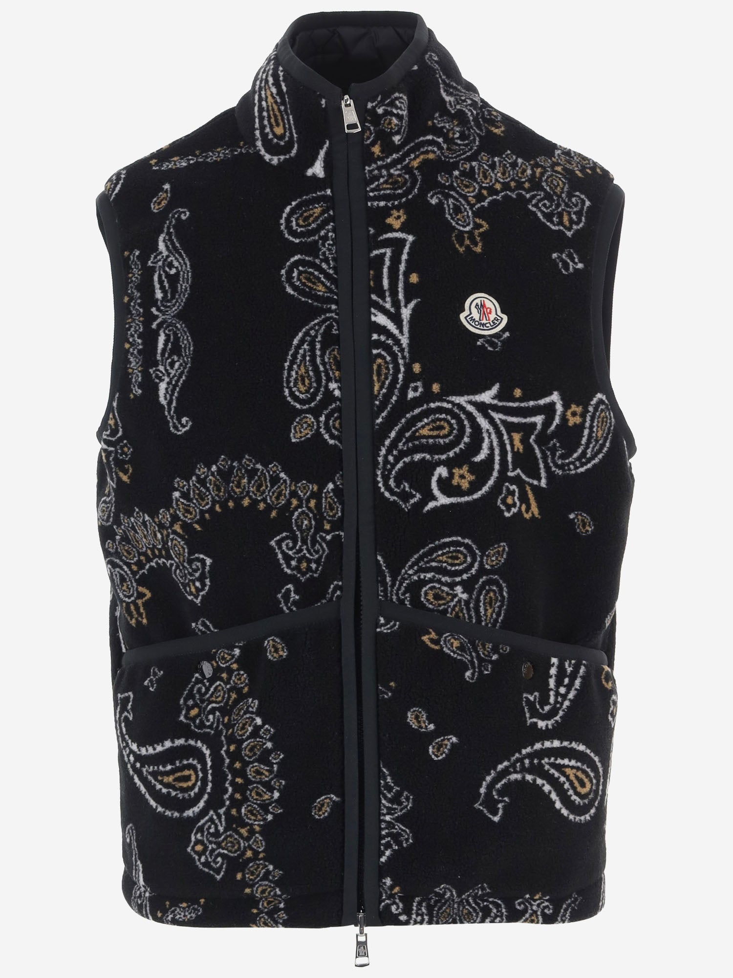 GILET REVERSIBILE IN MISTO ACRILICO 8G00047 89BK3P90 MONCLER 