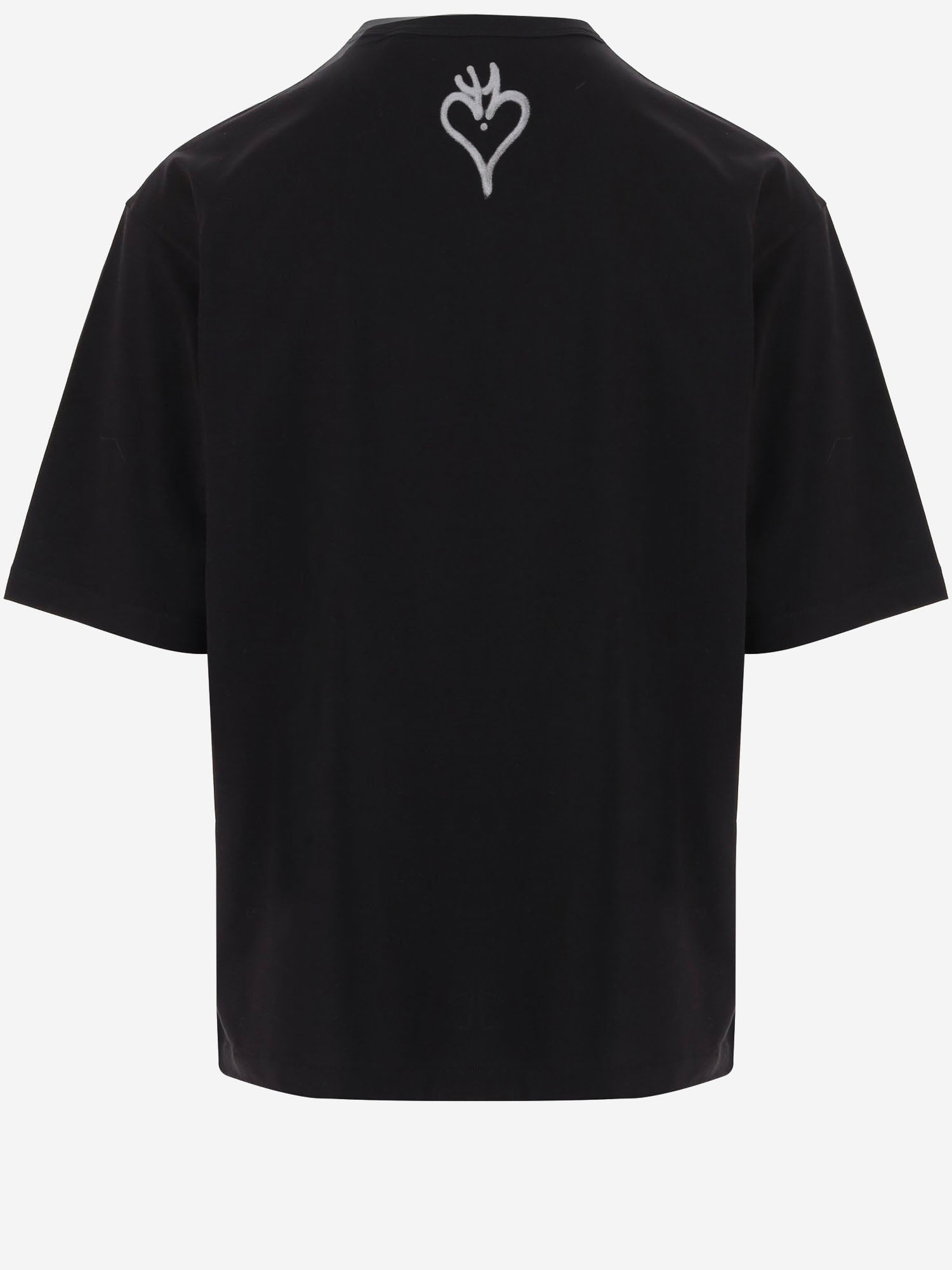 T-SHIRT IN COTONE CON LOGO KR1062 BLACK ADIDAS Y3 