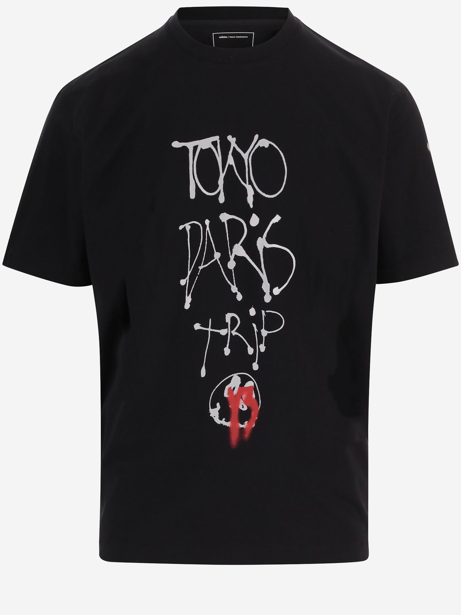 T-SHIRT IN COTONE CON LOGO KR1067 BLACK ADIDAS Y3 