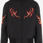 GIUBBOTTO BOMBER CON RICAMI FLAME E MASCHERA KR1110 BLACK ADIDAS Y3 