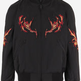 GIUBBOTTO BOMBER CON RICAMI FLAME E MASCHERA KR1110 BLACK ADIDAS Y3 