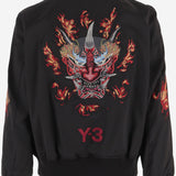 GIUBBOTTO BOMBER CON RICAMI FLAME E MASCHERA KR1110 BLACK ADIDAS Y3 