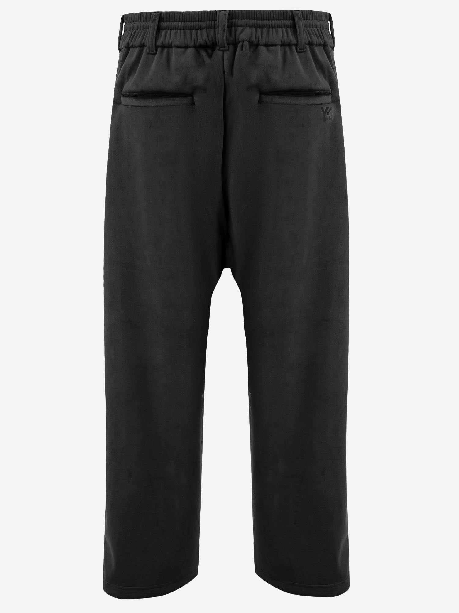 PANTALONI IN VELLUTO STRETCH CON LOGO KT1374 BLACK ADIDAS Y3 