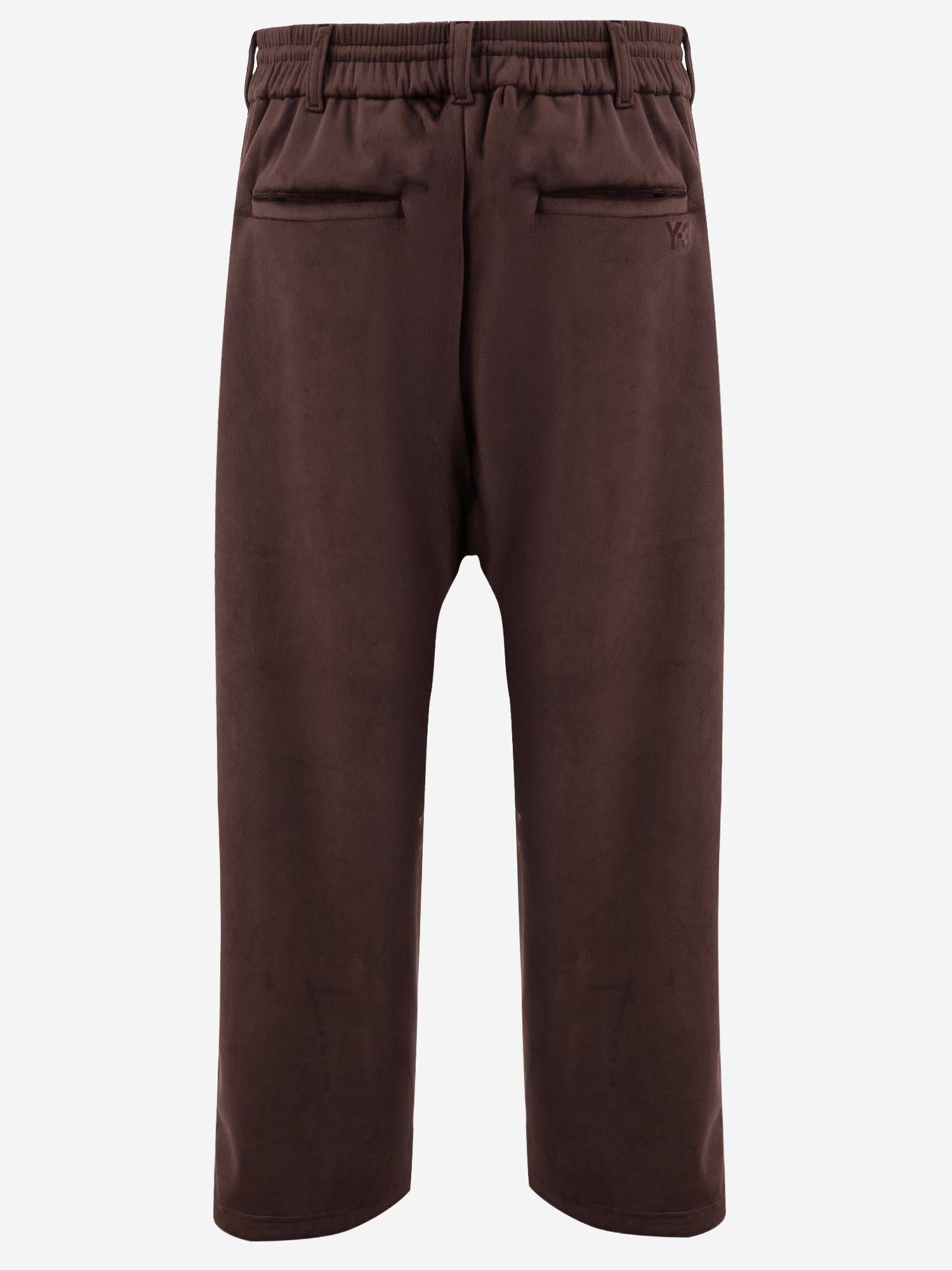 PANTALONI IN VELLUTO STRETCH CON LOGO KT9766 NIGHTRED ADIDAS Y3 
