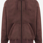 FELPA CON CAPPUCCIO E ZIP IN VELLUTO A COSTE KT9786 NIGHTRED ADIDAS Y3 