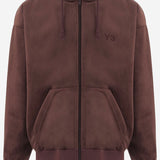 FELPA CON CAPPUCCIO E ZIP IN VELLUTO A COSTE KT9786 NIGHTRED ADIDAS Y3 