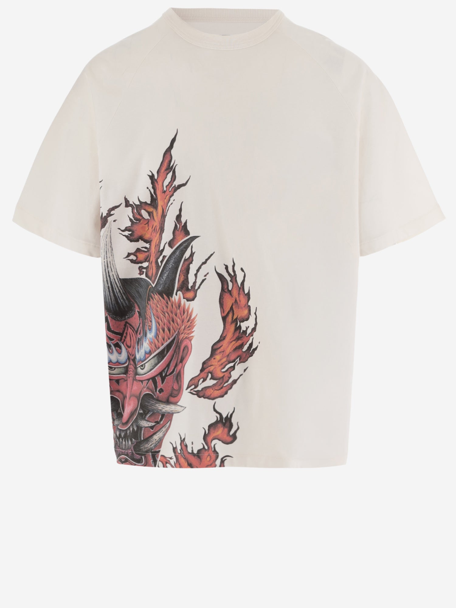 T-SHIRT IN COTONE CON STAMPA KU2200 CHALKWHITE ADIDAS Y3 