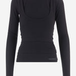 TOP IN MISTO LYOCELL STRETCH A TRE STRATI APJETO06061 ALLBLACK ALAINPAUL 