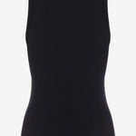 TOP IN MISTO LYOCELL STRETCH A COSTE CON FIOCCO APJETO06079 BLACK ALAINPAUL 