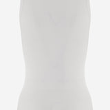 TOP IN MISTO LYOCELL STRETCH A COSTE CON FIOCCO APJETO06079 WHITE ALAINPAUL 