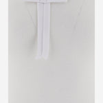TOP IN MISTO LYOCELL STRETCH A COSTE CON FIOCCO APJETO06079 WHITE ALAINPAUL 