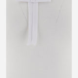 TOP IN MISTO LYOCELL STRETCH A COSTE CON FIOCCO APJETO06079 WHITE ALAINPAUL 