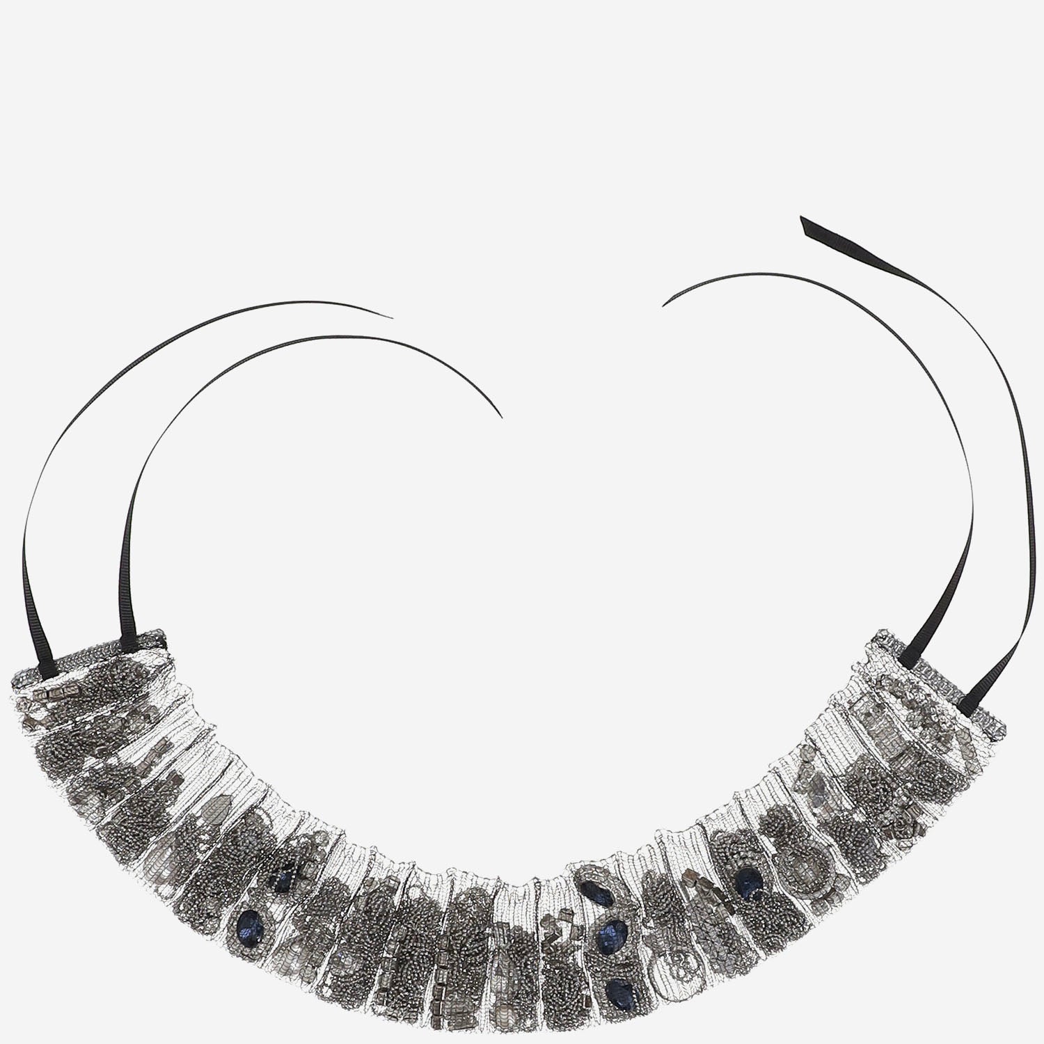 COLLANA IN RETE CON STRASS APPLICATI APJWAC06105 BLACKSTRASS ALAINPAUL 