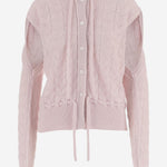 CARDIGAN IN LANA E CASHMERE CON LACCETTI APKWTO06032 PINK ALAINPAUL 