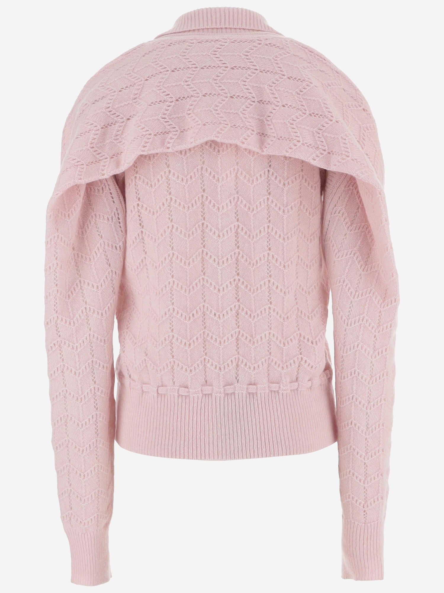 CARDIGAN IN LANA E CASHMERE CON LACCETTI APKWTO06032 PINK ALAINPAUL 
