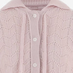 CARDIGAN IN LANA E CASHMERE CON LACCETTI APKWTO06032 PINK ALAINPAUL 