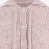 CARDIGAN IN LANA E CASHMERE CON LACCETTI APKWTO06032 PINK ALAINPAUL 