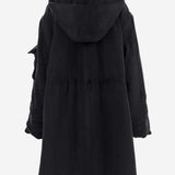 GIUBBOTTO PARKA IN CUPRO CON CAPUCCIO APOUCO06009 BLACK ALAINPAUL 
