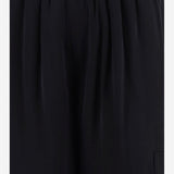 PANTALONI A GAMBA AMPIA IN CUPRO APOUPA06036 BLACK ALAINPAUL 