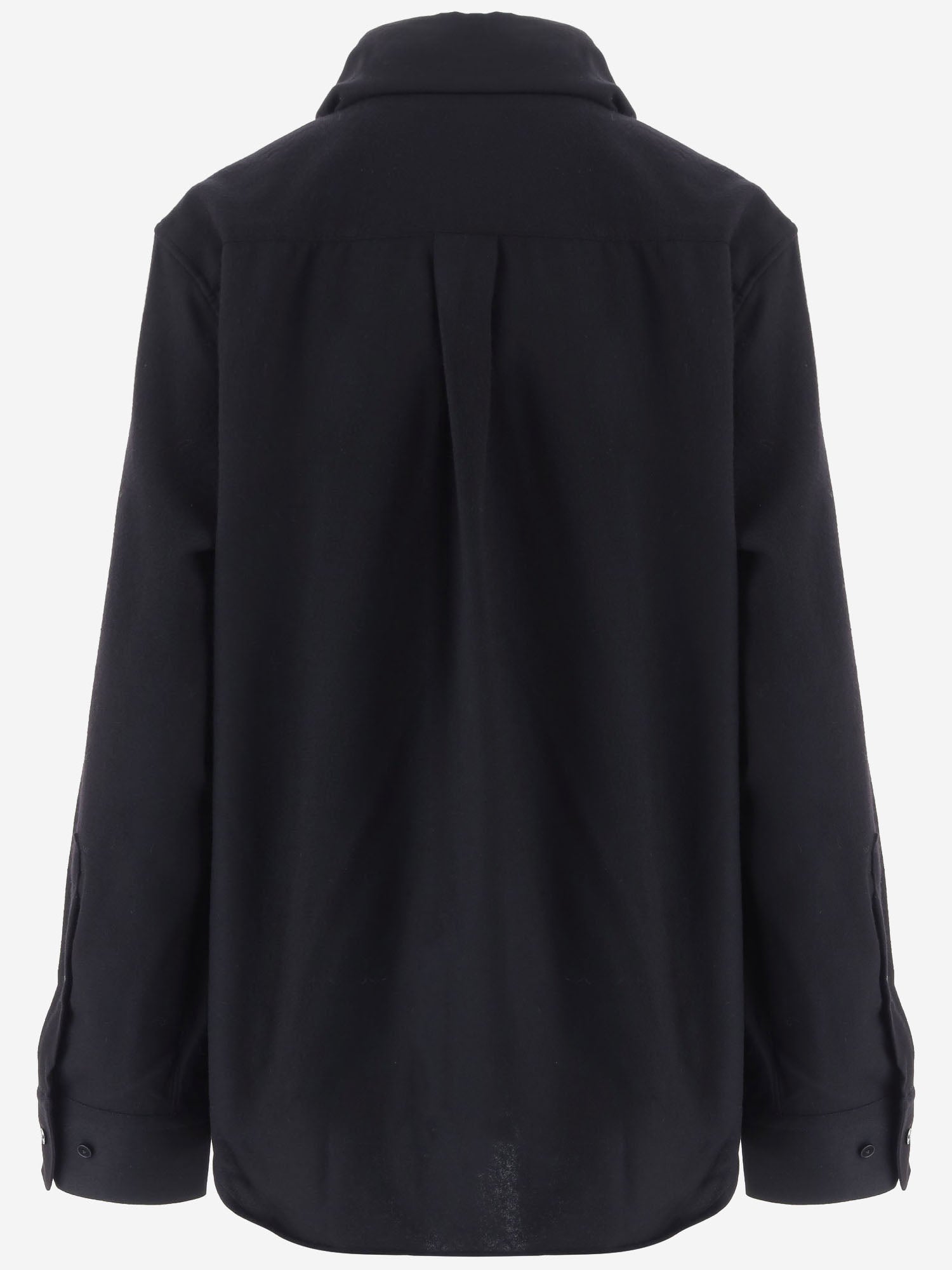 CAMICIA IN COTONE CON COLLETTO A FOULARD APSHTO06013 BLACK ALAINPAUL 