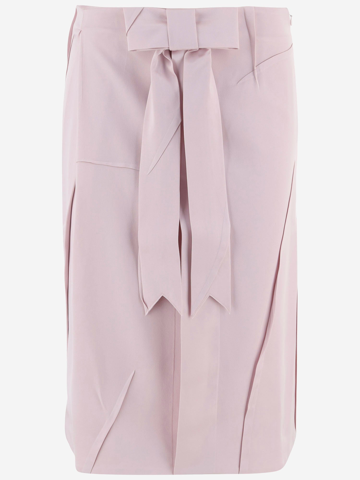 GONNA IN MISTO ACETATO CON CINTURA A FIOCCO APTASK06058 LIGHTPINK ALAINPAUL 