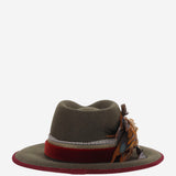 CAPPELLO IN LANA ALA8CONPLUMASXXL MARRONPATADEGALLO ALEXIA ALVAREZ DE TOLEDO 