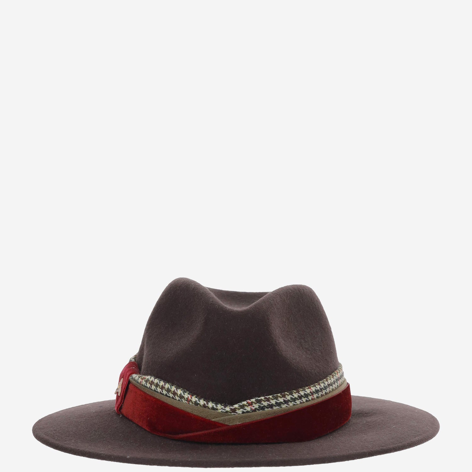 CAPPELLO IN LANA ALA8 MARRONPATADEGALLO ALEXIA ALVAREZ DE TOLEDO 