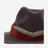 CAPPELLO IN LANA ALA8 MARRONPATADEGALLO ALEXIA ALVAREZ DE TOLEDO 